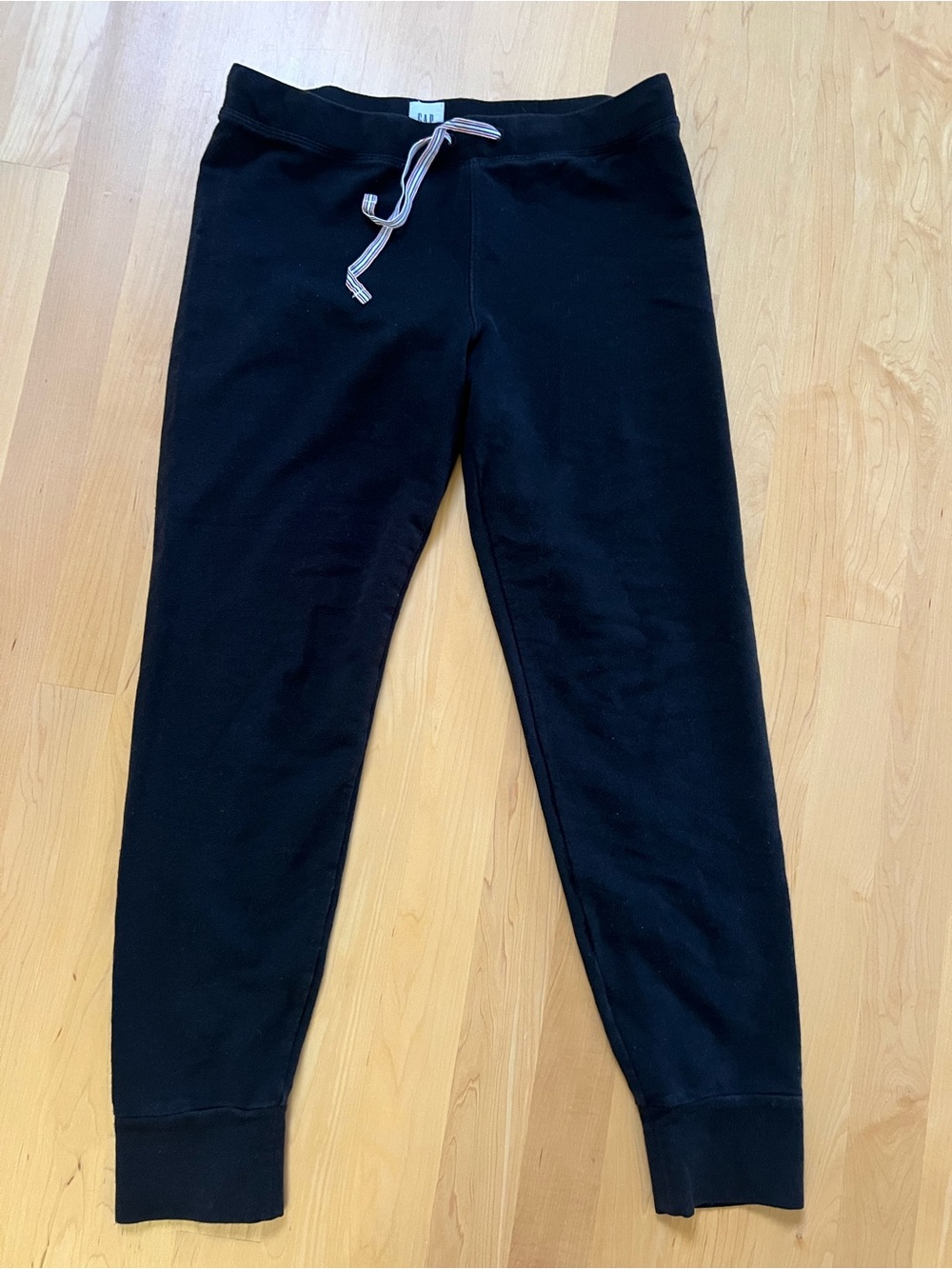 GAP Black Women's Jogger Leggings with Striped Drawstring